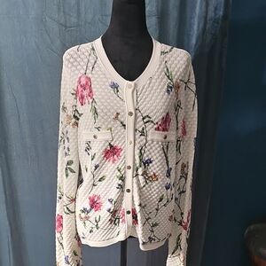 White House Black Market - Gently Worn Snap Button Up Cardigan - XL